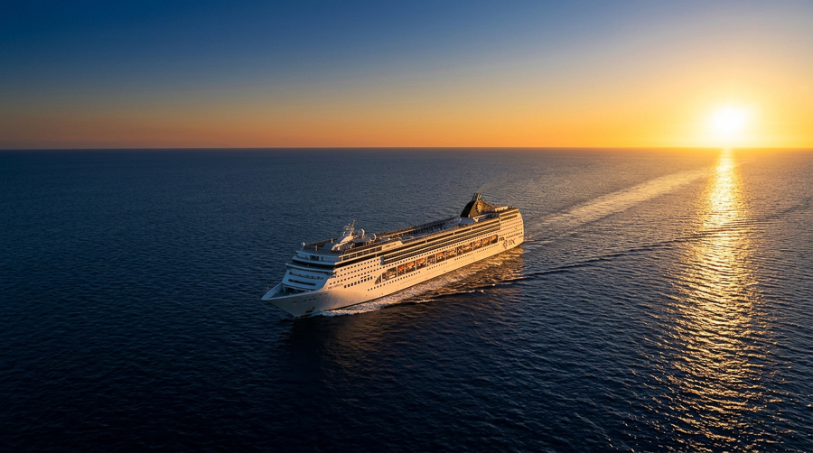 Cruise deck ocean view